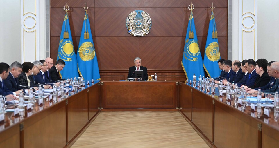 카심 조마르트 토카예프 대통령이 최근 국무회의를 주재하고 있다./사진=카자흐스탄 대사관 제공