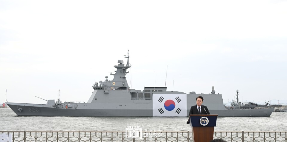 윤석열 대통령은 22일 제9회 서해수호의 날 기념식에 참석했다./사진=대통령실 제공